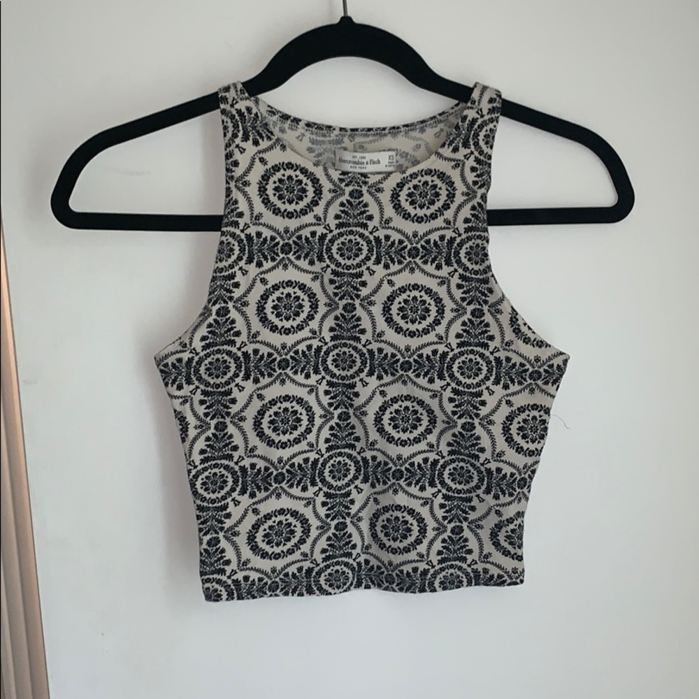 Black and creme halter top